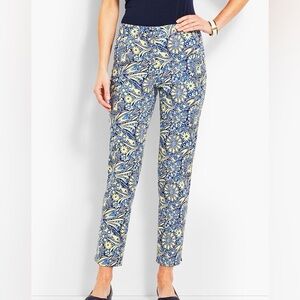 Talbots Size 10 Feminine Paisley Print ankle pant.